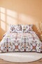 Red Green Ranforce Double Duvet Cover Set – 4 Pieces - 2