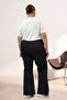5041 Belted Spanish Flare Trousers - Black - 4
