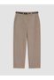 Lcwaikiki Classic Beige Women's Cigarette Pants with Waist Belt - 5