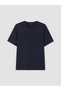 Lcw Curve Navy Blue Large Size 100% Cotton Women's T-Shirt - 3