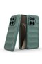 Mi 17t Compatible Case Flexible Hollowed Ethnic Silicone Cover - Dark Green - T43252 - 3