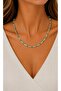 Marina Gold Color Turquoise Beaded Necklace (43+5 cm) - 3
