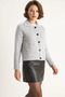 Women's Gray Cardigan with Pockets - 3