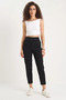 Women's Double Button Pocket Detailed Balloon Black Trousers