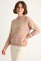 Women's Patterned Long Sleeve Crew Neck Knitwear Mink Sweater - 6
