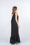Women's Summer Black Valeska Premium Muslin Fabric One-Shoulder Dress 50417 - 2
