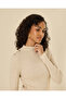 Women Beige Shoulder Button Detail Pullover - 4