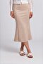 Midi Length Patchwork Suede Skirt - 2