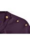 Women's Plum Gold Metal Buttoned Pocketed Maxi Length Loose Dress - 3