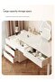 Cream White Bedroom Vanity Table, Makeup Table with 5 Swappable Drawers, Adjustable Size Dressing Desk for Girls' Bedroom - Multifunctional as Bedside Table, Study Desk & Learning Table,100*40*60cm（SZ - 5