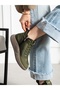 Elisa Green Fur Inside Hidden Heel Women's Sneakers Boots - 3