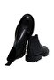 Black Color Laceless Genuine Leather Men's Shoes - 2