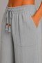 Cotton Muslin Fabric Summer Sweat-Repellent Cotton High Waist Wide Leg Palazzo Women's Trousers - 4