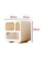 Multipurpose Use Rounded Corner Nightstand Creative Bedside Table Smooth Handle Design Side Table and Display Shelf for Living Room Bedroom 50 x 35 x 55 cm (Fully Assembled) - 5
