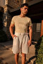 Tavia Yellow Crew Neck 100% Cotton Men's Tshirt - 4