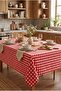 Red Puppy Plaid Tablecloth Stain-Resistant Water-Repellent Tablecloth Rectangular Garden and Kitchen Tablecloth - 5