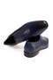 Dark Blue Color Lace-Up Genuine Leather Men's Shoes - 2