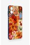 Samsung A07 Compatible Orange Lily Patterned Silicone Case - 3
