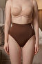 Women's Casual Flexible Gathering Brown Panties - 5