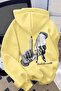 Unisex Oversize La Back Printed "Rock the World" Hooded Sweatshirt Hoodie