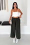 Women's Elastic Waist, Drawstring Cuffs, Loose Shalwar Trousers - 3