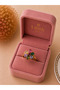 Women's Stress Ring Colorful Stone Flower Model Movable Rotating Gold Color Stylish Ring