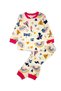 Baby Girl 100% Cotton 1-2-3 Years Old Printed Snap Fastener Top and Bottom Pajama Set - 2
