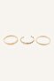 Women's Twisted Detailed and Textured 3-Piece Bracelet I1349Axns