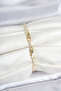 Brass Gold Color Zircon Stone Sergeant Model Waterway Women's Bracelet - 2