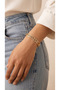Steel Bracelet Gold Color Greek Motif Zircon Stone Women's Bracelet Stylish Design