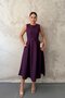 Plum Halter Neck Flared Dress - 2