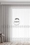1-3 Regular Pleated Modern Silver Diamond Patterned Leyla Tulle Curtain