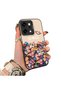 Oppo Reno 14 Pro 5g Compatible Silicone Edge Hard Back Case Couple Phone Case with Floral Pattern