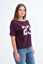 Kayık Neckline Printed T-Shirt P10756