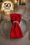 Fabric Napkins 50-Pack |   Napkin Ring Gift Set, Complete with 100 Pieces
