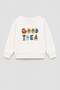 Unisex Kids' 3 Thread Fabric Slogan Printed Cotton Sweatshirt