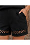 Women's Short Sleeve V-Neck Blouse and Short Two-Piece Set - 6
