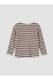 Esvab • Modern & Distinctive Zero Roba Collar Striped Baby Girl T-Shirt - 2