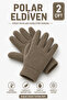 Fleece Gloves Warm Soft Textured Winter Gloves for Cold Weather - 2 Pieces
