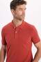 Men's Slim Fit Premium Series 100% Cotton Soft Textured Mercerized Tile Polo Collar T-Shirt - 4