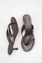 Women's Detailed Heeled Sandals with Flip-Flop Detail, Bitter Brown Yanki - 5