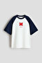 Baskı Motifli Reglan Tişört - 4