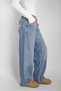 Women's Low Waist Dusty Pink Star Detailed Loose Wide Leg Jean Denim Trousers - 4