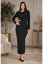 Stylish and Elegant Black Asymmetrical Cut Dress - 2