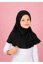 Pink Hijab for Kids – Modest Islamic Headscarf with Lace Ruffle Trim & Decorative Bow, Cute Muslim Hijab for kids - 2
