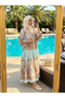 Women's Cashmere Patterned Hijab Dress Summer (Unlined) - 3