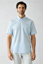 Short Sleeve Regular Fit Seersucker Button-Down Collar 100% Cotton Striped Pocket Shirt