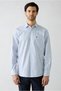 Long Sleeve Regular Fit Plaid Pocket 100% Cotton Shirt