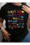 تي شيرت بطباعة جرافيكية سوداء بعبارة "Hello Word In Different Languages Home School Joke" - 2