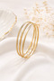 Set of 3 Gold Patterned Thin Bracelets